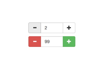 Buttons minus and plus in input 