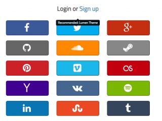 Login With 15 Social Buttons
