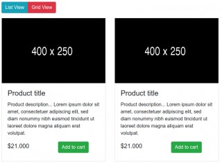 List - Grid View Example On Button Click using Bootstrap 4