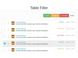 Easy Table Filter