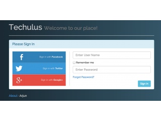 Social Login Page with CSS Background