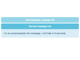 Autocloseable alert message