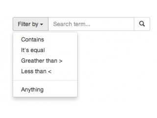 Search Panel with filters