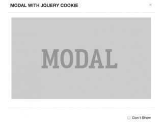 Modal with jQuery Cookie