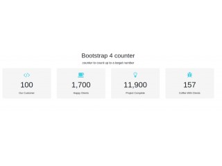 Bootstrap 4 counter