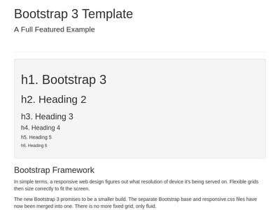 Bootstrap features demo