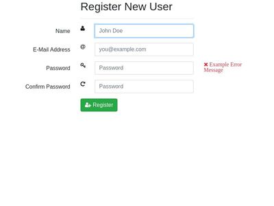Bootstrap 4 Register Form