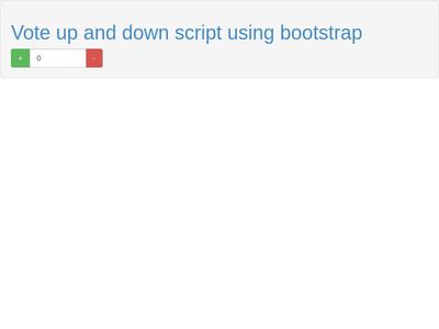 Vote up and down script using bootstrap