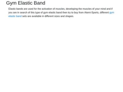 Gym Elastic Band