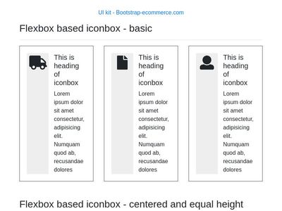 Iconboxes, featured boxes and elements, icon box