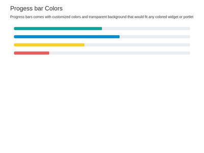 Flat color progress bars