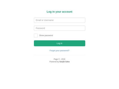 Login page using Bootstrap
