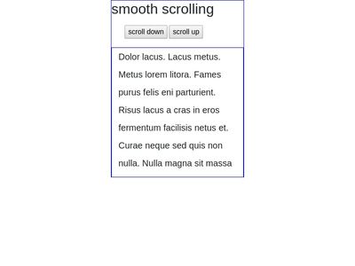 Smooth scrolling