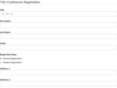 conference registration form