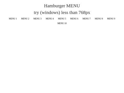 responsive hamburger menu