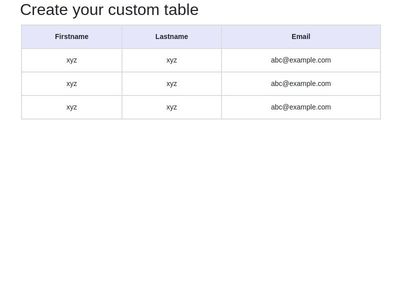 bootstrap stylish table