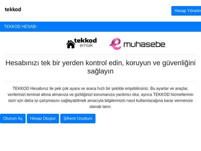 TEKKOD | Account Page Template