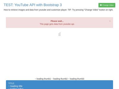TEST: YouTube API with Bootstrap 3