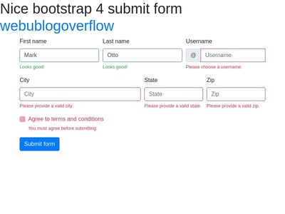 bootstrap 4.1 nice submit form with bootstrap validator