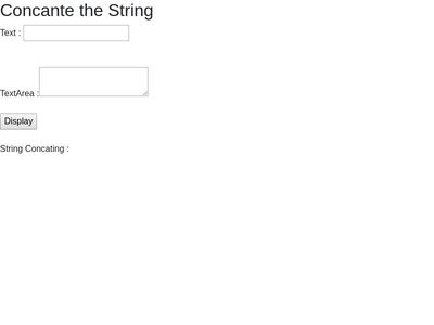 String Concating Code