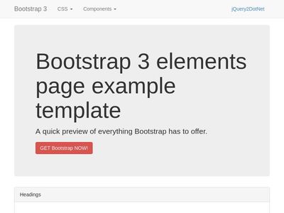 Bootstrap 3 elements example