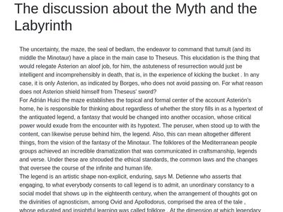 Myth And Labyrinth