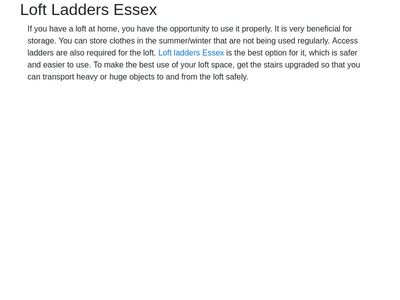 Loft Ladders Essex