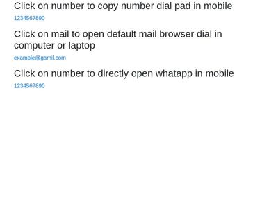 Link on mobile number and email id