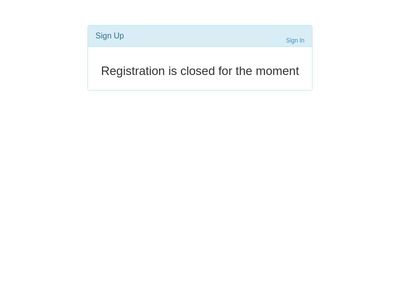 Registration Closed