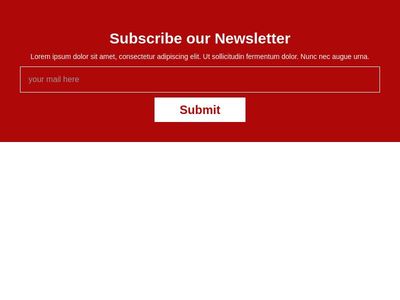 Subscribe Section- box in the center code