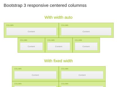 Bootstrap 3 responsive centered columns