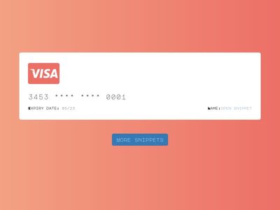Visa credit card design in bootstrap