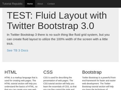 TEST: Fluid Layout with Twitter Bootstrap 3.0