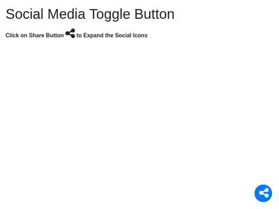 Social Media Toggle Button
