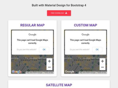 Bootstrap Google Maps - Material Design & Bootstrap 4