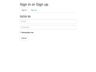Sign in | Login | Sign up | Register Form Bootstrap Only