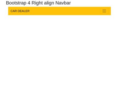 Bootstrap 4 Right align Navbar