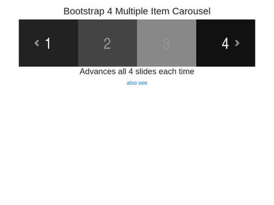 Bootstrap 4 Carousel Multiple Slides