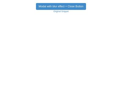Modal with blur effect like iOS - Close Button Added