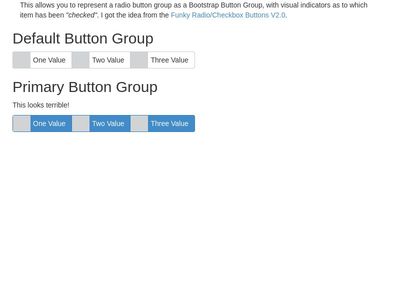 Visual Radio Button Groups