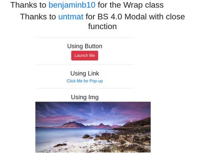 Modal With Blur Effect BS4.0 