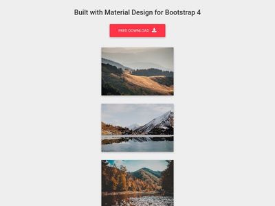 Bootstrap Animations - Material Design & Bootstrap 4