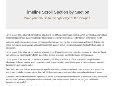 Timeline Scroll Section by Section