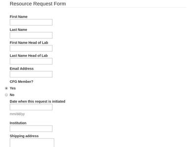 Resource Request Form