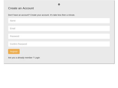 create an account- formbox highlight color code
