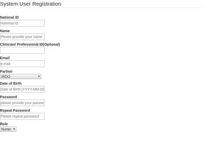 System User Registration
