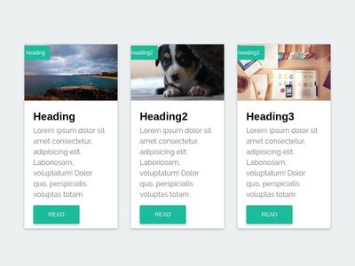 bootstrap material style blog cards 