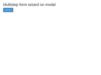 Form wizard in Modal