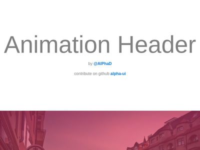 Animation Header Sections -  User Interface #User-Interface #ui #animation