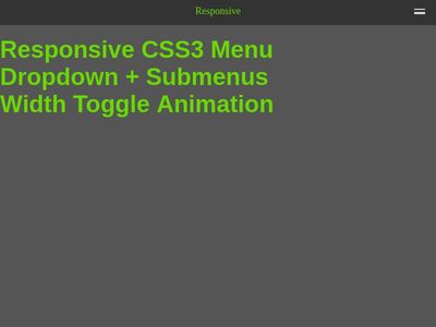 Responsive CSS3 Menu Dropdown + Submenus Width Toggle Animation